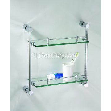 Chrome Banyo Dual Tier Banyo Glass Shelf